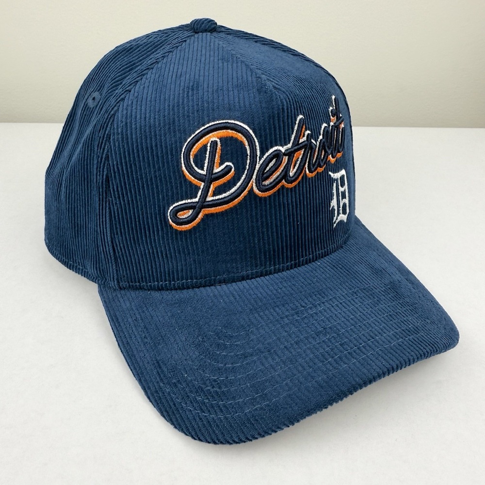 Mitchell And Ness NWT Detroit Tigers Corduroy Hat SnapBack Adjustable Blue - Picture 5 of 8